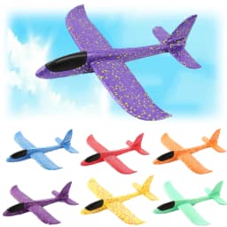 48cm Large EVA Foam Aircraft Toy Hand Throw Flight Glider Aircraft Airplane DIY Model Toy Throwing Roundabout Airplane Kid Gifts