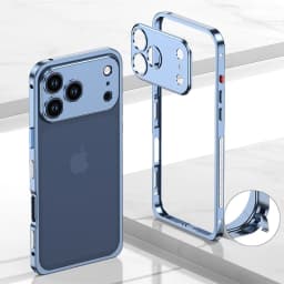 Luxury Metal Alloy Lens Protect Frame Phone Case For iPhone 18 17 Air 16 15 14 13 12 Pro Max Plus Heat Dissipation Cool Bumper
