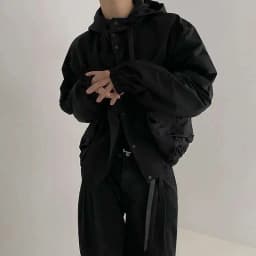 IEFB New Style Hooded Jacket Spring Loose Trend Cargo Jackets Zipper Solid Color Fashion Tide 2023 Casual Men's Clothing 9A7586