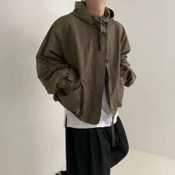IEFB New Style Hooded Jacket Spring Loose Trend Cargo Jackets Zipper Solid Color Fashion Tide 2023 Casual Men's Clothing 9A7586
