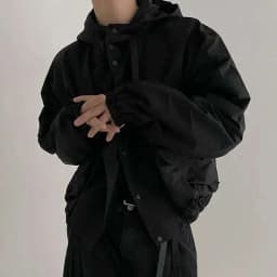 IEFB New Style Hooded Jacket Spring Loose Trend Cargo Jackets Zipper Solid Color Fashion Tide 2023 Casual Men's Clothing 9A7586