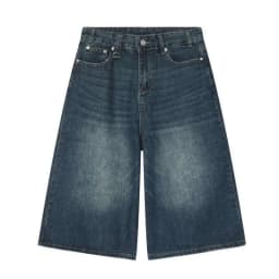 IEFB Vintage Men's Short Jeans Summer Loose Male Wide Leg Knee Length Denim Shorts New Washed Fashion Men Bottoms 9A8825