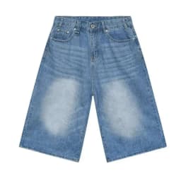 IEFB Vintage Men's Short Jeans Summer Loose Male Wide Leg Knee Length Denim Shorts New Washed Fashion Men Bottoms 9A8825
