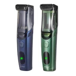 Solimpia Cordless Beard Trimmer Men Rechargeable Electric Shaver Built-in Vacuum Clipper for Mustache Sideburns IPX6 Washable