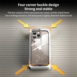Luxury 2 IN 1 Acrylic Clear Case For iPhone 13 14 15 16 Pro Max Light Aluminum Metal Lens Frame Ultra Thin Alloy Bumper Cover