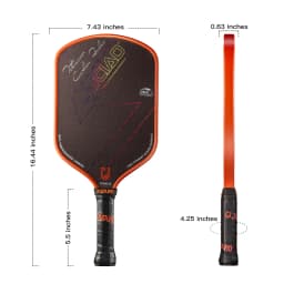 JUCIAO T-Titanium Pickleball Paddle Carbon Fiber Pickleballs For Spin And Control Foam Injected Edges Thermoformed Pickleball