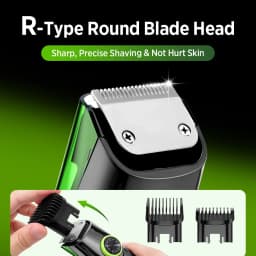 Vacuum Hair Clipper Men LCD Rechargeable Beard Trimmer Self Hair Cutting Kit Cordless Barber IPX6 Washable 20 Lengths Gift