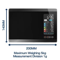 Tempered Glass Kitchen Scale 5kg/11lb Food Nutritional Digital Kitchen Scale Rechargeable Weighing Multi-Unit Food Scales