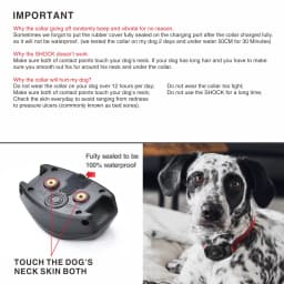 400m Electric Dog Training Collar Waterproof Pet Remote Control Rechargeable Training Dog Collar with Shock Vibration Sound