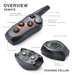 400m Electric Dog Training Collar Waterproof Pet Remote Control Rechargeable Training Dog Collar with Shock Vibration Sound