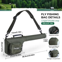 Goture Fly Fishing Rod and Reel Combo with Fly Rod & Gear Case, 9FT 4-Piece Fly Rod, Pre-Spooled Reel, Fly Line, Flies, Tool