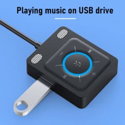 USB Bluetooth 6.0 Car Receiver Adapter with Mics and Noise Cancellation, 3.5Mm USB AUX Bluetooth Receiver Car Kit Stereo Audio