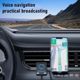 USB Bluetooth 6.0 Car Receiver Adapter with Mics and Noise Cancellation, 3.5Mm USB AUX Bluetooth Receiver Car Kit Stereo Audio