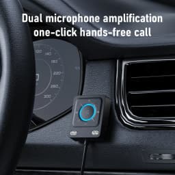 USB Bluetooth 6.0 Car Receiver Adapter with Mics and Noise Cancellation, 3.5Mm USB AUX Bluetooth Receiver Car Kit Stereo Audio