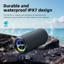 Ortizan Bluetooth Speakers 40W TWS Portable Speaker with Stereo Sound Bass, Bluetooth 5.3 Wireless USB Type C Outdoor, 6600mAh Battery