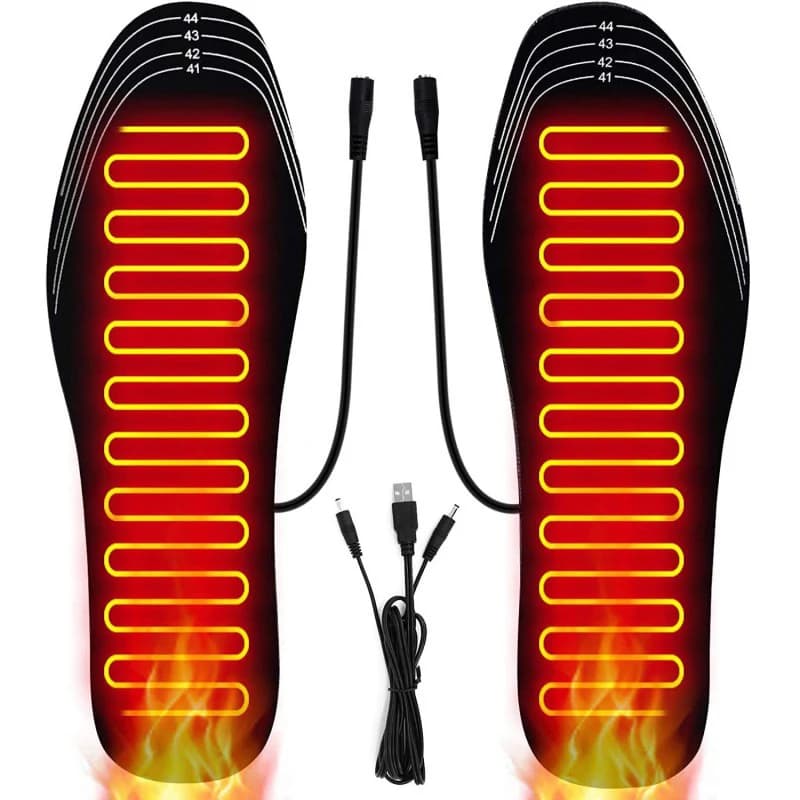 USB Heated Shoe Insoles for Feet Warm Sock Pad Mat Electrically Heating Insoles Washable Warm Thermal Insoles man women