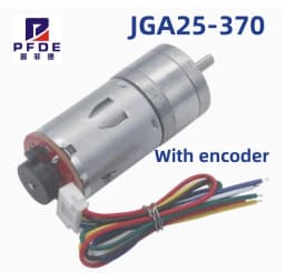 JGA25-370 Dc Vertraging Motor Met Encoder Snelheid Meten Code Disc Sterke Moment 6V 12V 24V