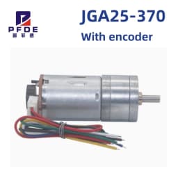 JGA25-370 Dc Vertraging Motor Met Encoder Snelheid Meten Code Disc Sterke Moment 6V 12V 24V