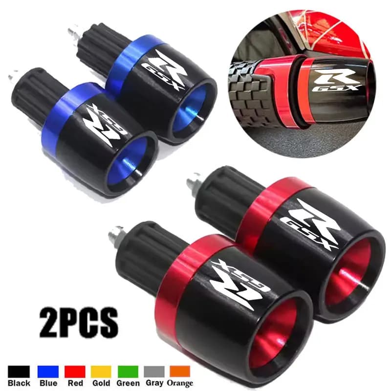For Suzuki GSXR 250 400 600 750 1000 GSX-R 125 150 250 400 600 750 1000 Motorcycle Handlebar Grips Ends Handle Bar Cap End Plug