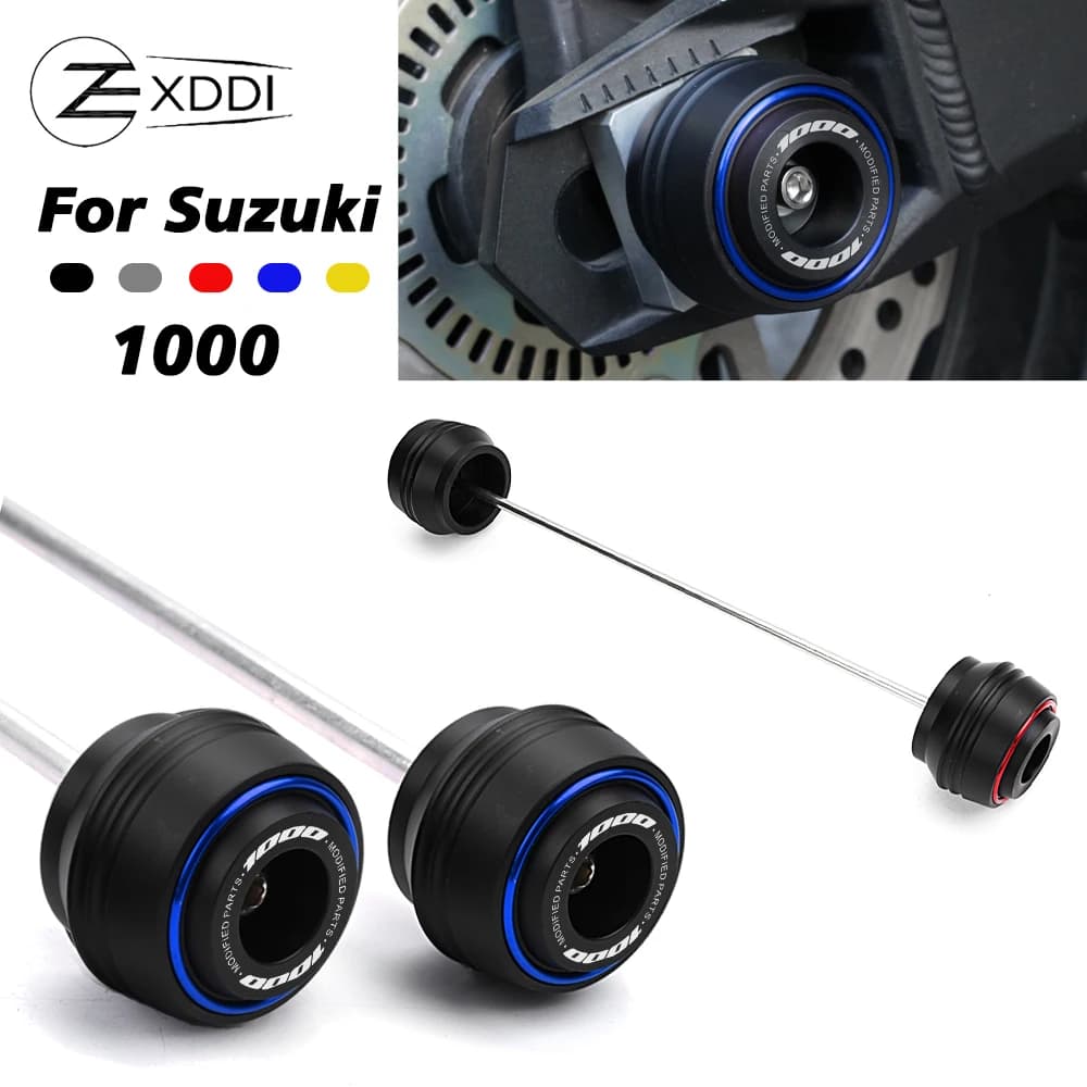 For Suzuki GSXS GSX-S 1000 1000GT 1000F GSXS1000 GSXR 1000 R 1000R Motorcycle Front Rear Wheel Axle Crash Protector Stand Slider