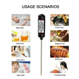 Portable Digital Kitchen Thermometer BBQ Meat Water Oil Cooking Electronic Probe Food Oven Thermometer WT-1 With Tube