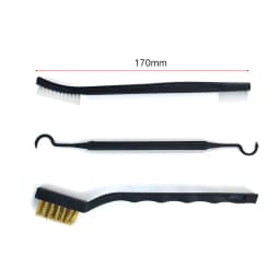 Double-end 3 pcs Mini Wire Brush Set Stainless Steel Brass Nylon Cleaning Polishing Detail Metal Rust Brush Cleaning Tool