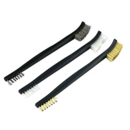 Double-end 3 pcs Mini Wire Brush Set Stainless Steel Brass Nylon Cleaning Polishing Detail Metal Rust Brush Cleaning Tool