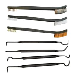 Double-end 3 pcs Mini Wire Brush Set Stainless Steel Brass Nylon Cleaning Polishing Detail Metal Rust Brush Cleaning Tool