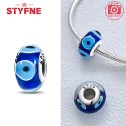Real Sterling Silver 925 Flower Charms Glass New Original Bead Colorful Murano Fit Original Bracelet DIY for Women Jewelry Gifts