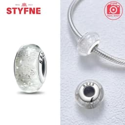 Real Sterling Silver 925 Flower Charms Glass New Original Bead Colorful Murano Fit Original Bracelet DIY for Women Jewelry Gifts
