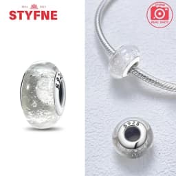 Real Sterling Silver 925 Flower Charms Glass New Original Bead Colorful Murano Fit Original Bracelet DIY for Women Jewelry Gifts