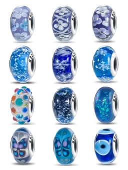 Real Sterling Silver 925 Flower Charms Glass New Original Bead Colorful Murano Fit Original Bracelet DIY for Women Jewelry Gifts