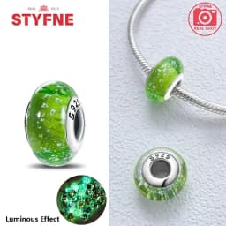 Real Sterling Silver 925 Flower Charms Glass New Original Bead Colorful Murano Fit Original Bracelet DIY for Women Jewelry Gifts