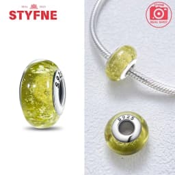 Real Sterling Silver 925 Flower Charms Glass New Original Bead Colorful Murano Fit Original Bracelet DIY for Women Jewelry Gifts