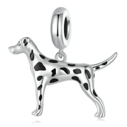 WOSTU Dog Charms Pendant 925 Sterling Silver Zirconia Animal Pooch Doggy Bulldog Beads Fit Original Bracelet Pendant DIY Jewelry