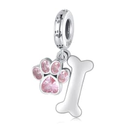 WOSTU Dog Charms Pendant 925 Sterling Silver Zirconia Animal Pooch Doggy Bulldog Beads Fit Original Bracelet Pendant DIY Jewelry