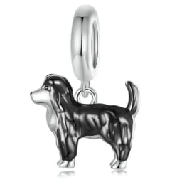 WOSTU Dog Charms Pendant 925 Sterling Silver Zirconia Animal Pooch Doggy Bulldog Beads Fit Original Bracelet Pendant DIY Jewelry