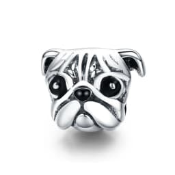 WOSTU Dog Charms Pendant 925 Sterling Silver Zirconia Animal Pooch Doggy Bulldog Beads Fit Original Bracelet Pendant DIY Jewelry