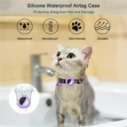 New Airtag Pet Collar Adjustable Nylon Puppy Cat Collar With Bell Anti-lost Pet Necklace With Apple Airtag Holder Pet Supplies