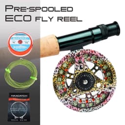 Maximumcatch ECO Fly Fishing Reel 3/4/5/6/7/8WT Large Arbor Die Casting Aluminum Fly Reel Smooth Drag Trout Bass Fishing Reel