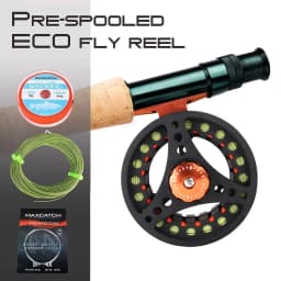 Maximumcatch ECO Fly Fishing Reel 3/4/5/6/7/8WT Large Arbor Die Casting Aluminum Fly Reel Smooth Drag Trout Bass Fishing Reel