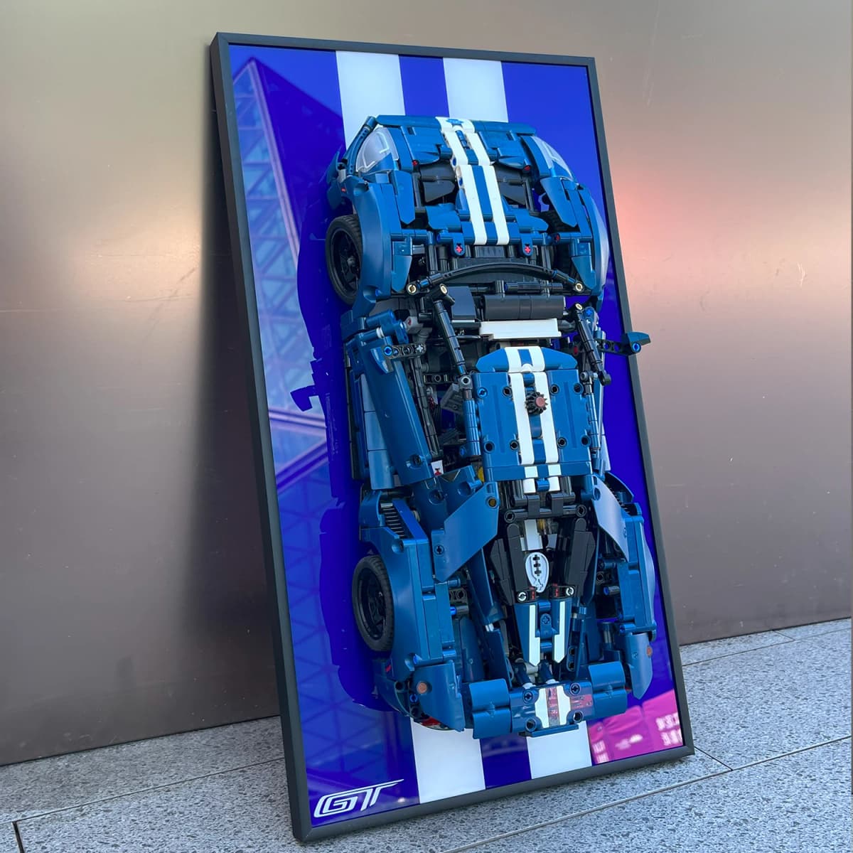 Display Wall Mount Board for Lego Technic 2022 Ford GT 42154,Adult Collectibles Gifts for Lego Car Wall Mount (42154-Display)