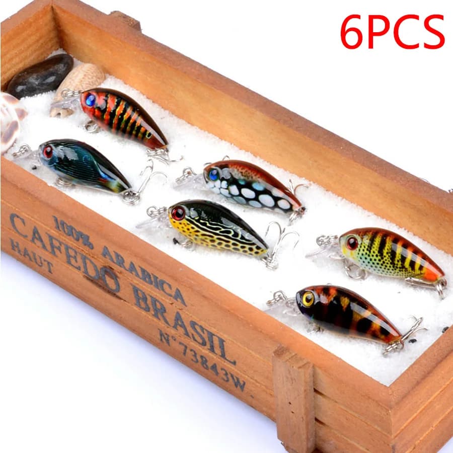 6pcs Floating Crankbaits Fishing Lures Set Swimbait Topwater Hard Bait Kit Artificial Wobblers For Trolling Carp Bass Pike Fish