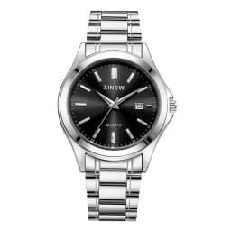 Montre Homme XINEW Brand Students Watches Men Boys Fashion Stainless Steel Band Date Quartz Watch Relogio Masculino Reloj Hombre
