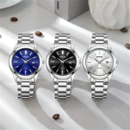 Montre Homme XINEW Brand Students Watches Men Boys Fashion Stainless Steel Band Date Quartz Watch Relogio Masculino Reloj Hombre