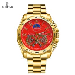 BINBOND Luxury Men Quartz Watches Fashion Concept Decorative Dial Casual Military Sports Wristwatch Waterproof Men's Clock