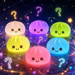 2027 New Dumpling Night Lights Glowing Dumplings Desktop Ornament Cute Glowing Dumpling Steamer Box Kawaii Dumpling Lights Gifts