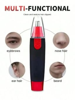 Nose Ear Eyebrow Trimmer Painless Facial Hair Shaver Grooming Kit for Men Women Cordless Battery Powered 