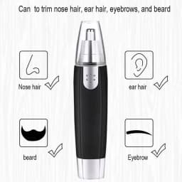 Nose Ear Eyebrow Trimmer Painless Facial Hair Shaver Grooming Kit for Men Women Cordless Battery Powered 