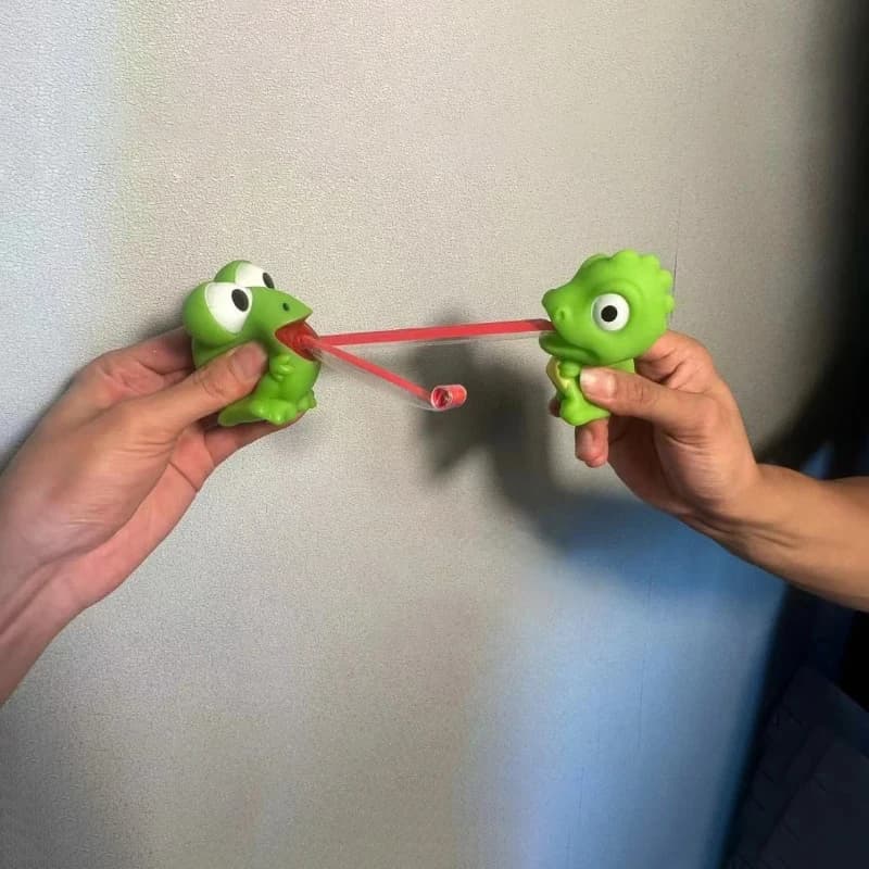 Pinch Frog Dinosaur Sticking Tongue Out Relieve Stress Toy Funny Children Creative Decompression Fidget Toy Christmas Party Gift